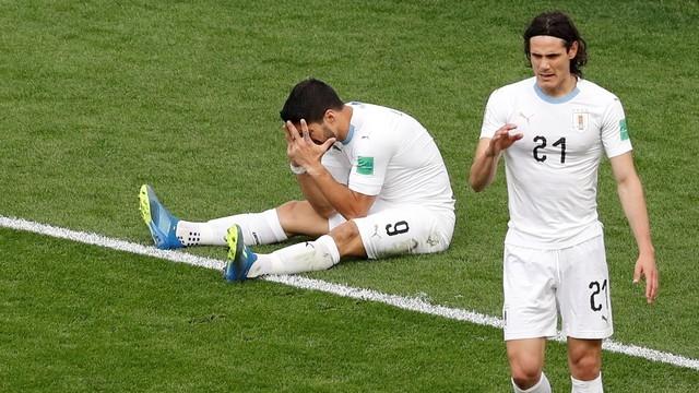 Uruguay strikers Edinson Cavani and Luis Suarez